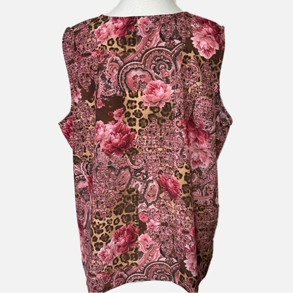 BFA Classics Vintage Rose Floral and Animal Print Tank Top - Picture 2 of 7